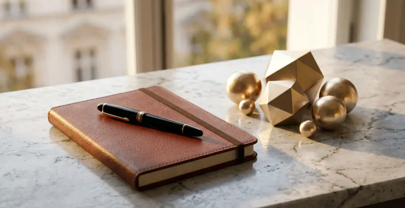 Photographie minimaliste illustrant le concept du choix de formation en hôtellerie avec des symboles visuels abstraits représentant l'investissement et le retour sur carrière