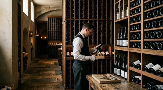 Gestion professionnelle d'une cave à vin dans un restaurant gastronomique