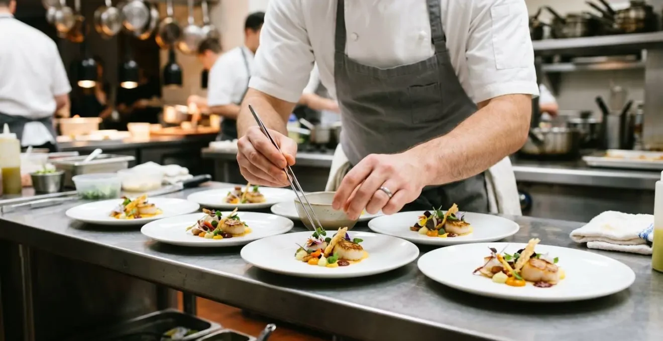 Scène évoquant la réactivité et l'organisation face à une demande urgente en restauration événementielle