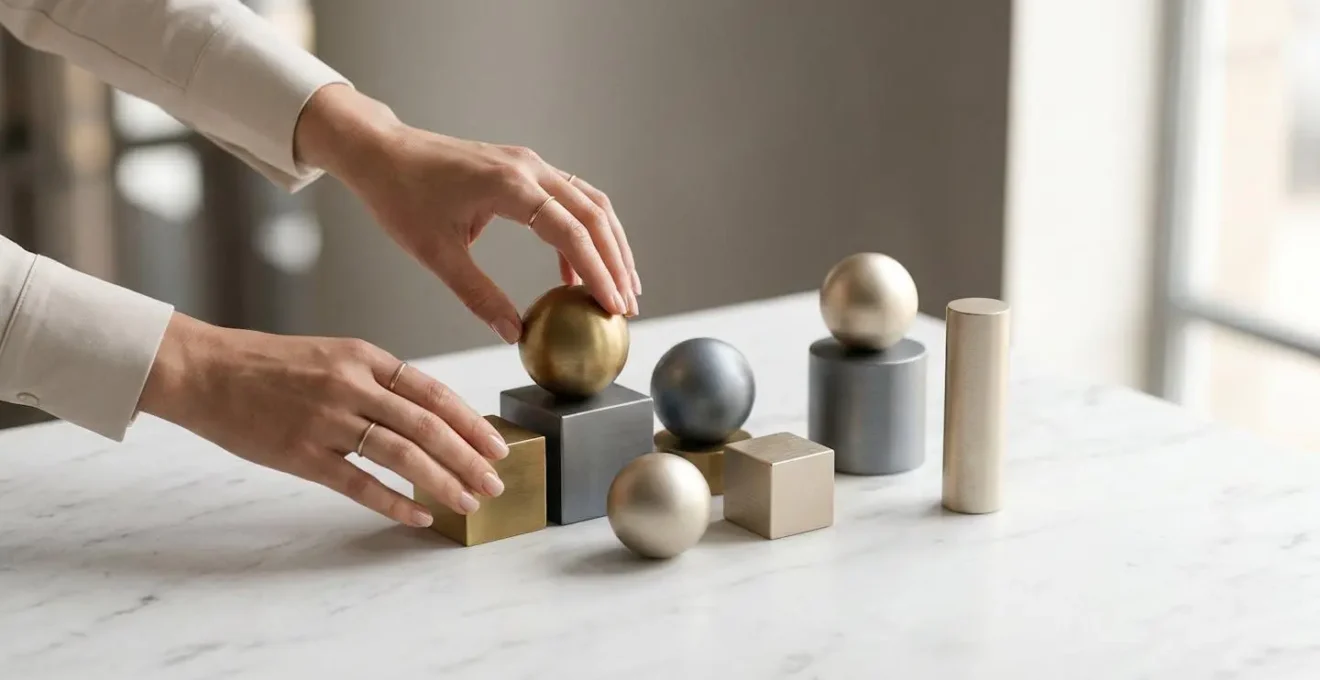 Coordination professionnelle d'un événement corporate montrant l'harmonie entre différents éléments sans texte visible