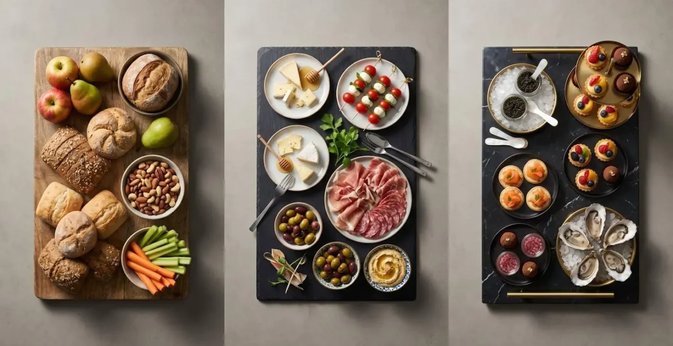 Présentation visuelle de trois formules cocktail de gammes différentes pour maximiser le panier moyen
