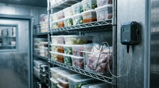 Système de surveillance numérique de la chaîne du froid en cuisine professionnelle avec sondes de température connectées